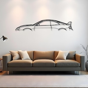 Celica GT4 1996 Sporty Car Wall Art For Man Cave Or Office, Metal Silhouette Art For Car Enthusiasts, Auto Cutout Gift, Garage Fan Art