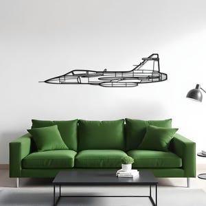 JAS 39 Gripern Jet Wall Decor For Office, Gift For Airplane Enthusiast Men, Flight Wall Art, Aircraft Silhouette, Aviation Room Art