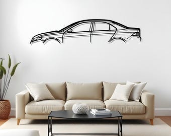 2008 TSX Metal Car Silhouette For Man Cave Decor