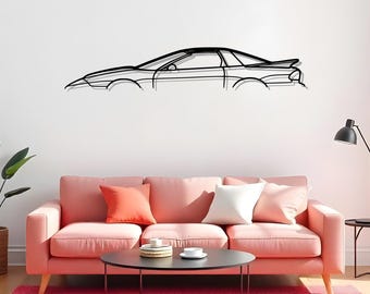 Firebird Trans Am Metal Car Silhouette For Man Cave Decor