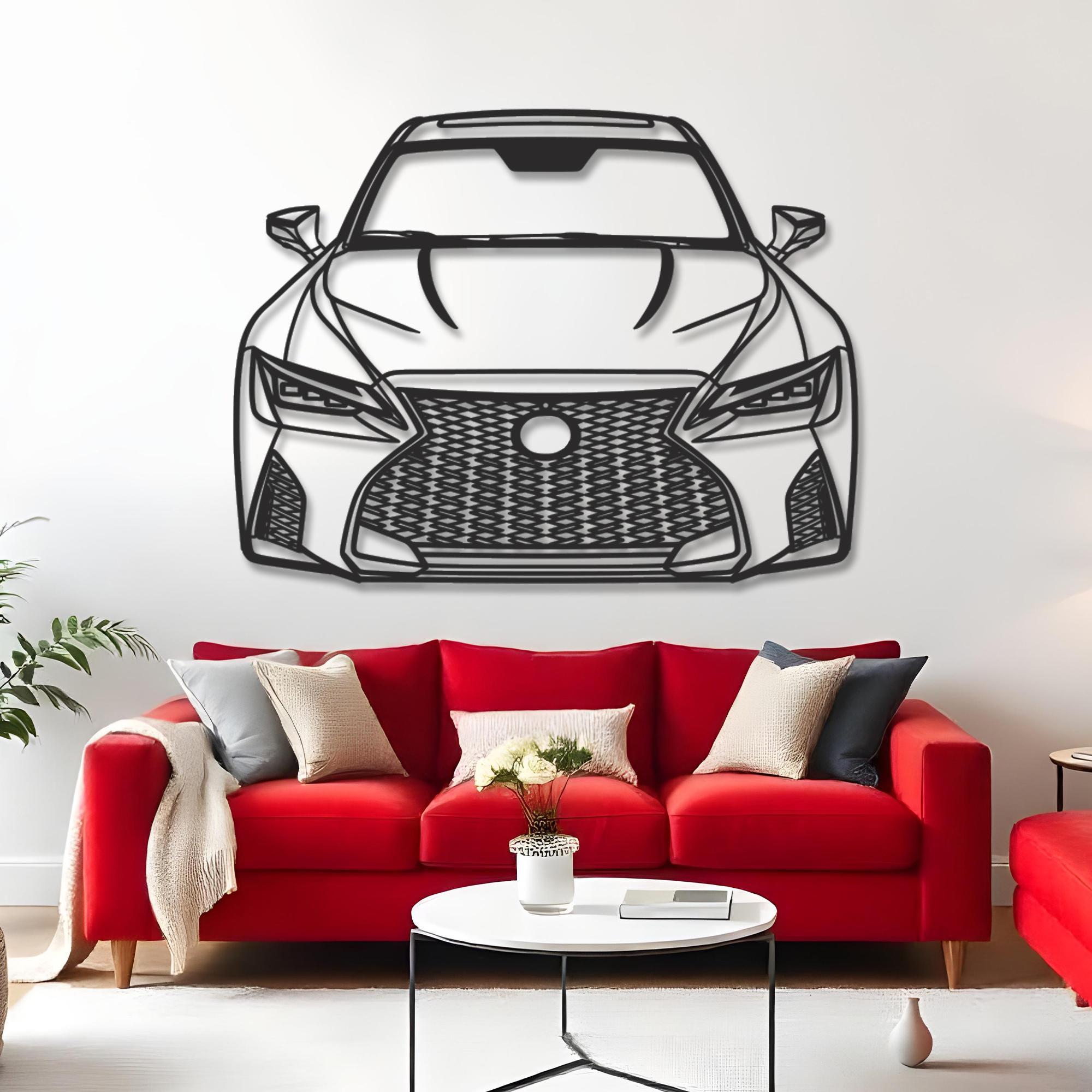 IS 500 Front Gift For Car Owner, Garage Silhouette Art, Bold Auto Wall Decor, Auto Fan Present, Race Fan Present, Racer Wall Art