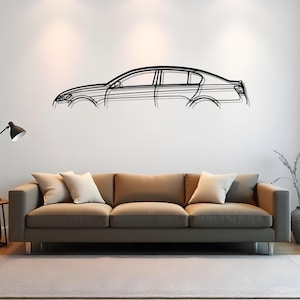 Car Silhouette Metal Wall Art, Unique Car Lover Gift, Garage Decor For Him, Automotive Enthusiast Gift, Car Decor For Men, Christmas Gift