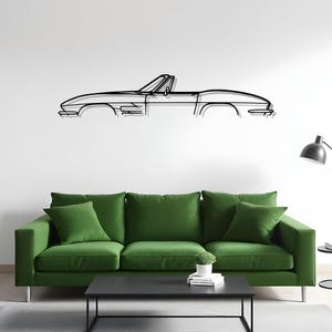 Corvette C2 Convertible 1964 Bold Car Wall Art For Garage Decor, Automotive Gift For Racing Lovers, Decor For Dad, Driver Wall Panel