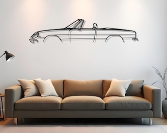 1979 Spider Metal Car Silhouette For Man Cave Decor