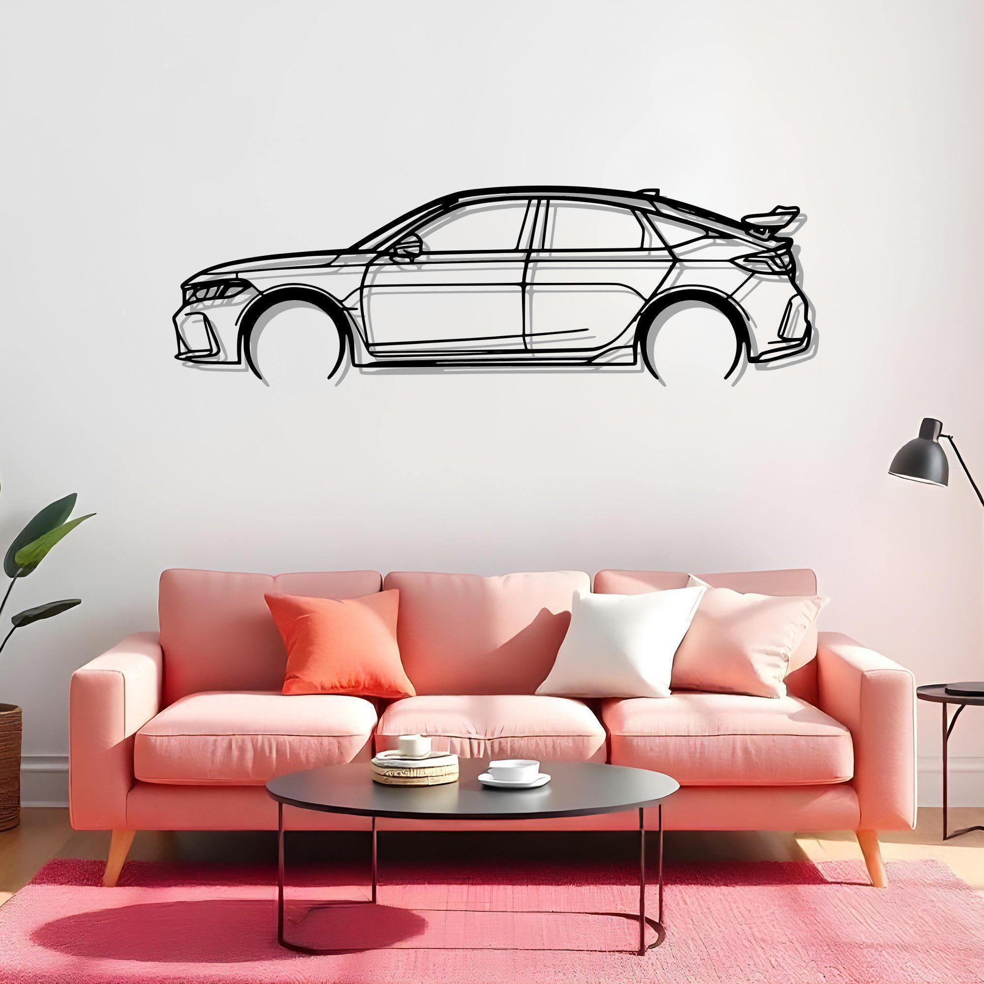 Type R Silohette Civic Type R FL5 Metal Car Silhouette for Hot Hatch Garage Decor - Etsy