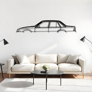 Commodore VL 1986 Garage Setup Art For Racing Enthusiasts, Metal Car Silhouette Gift, Auto Enthusiast, Custom Car Gift, Driver Gift