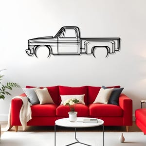 Art mural en métal silhouette de voiture, cadeau unique pour amateur de voiture, décoration de garage pour lui, cadeau amateur d'automobile, décoration de voiture pour homme, cadeau de Noël