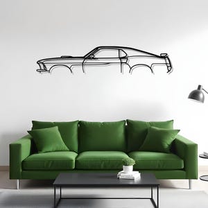 Mustang Mach 1 1969 Metal Car Wall Decor For Garage Room, Gift For Auto Lover, Bold Silhouette Art, Art For Racers, Auto Wall Accent