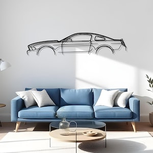 Mustang GT 2012 Garage Wall Art For Men, Car Enthusiast Silhouette Gift, Metal Artwork, Garage Racer Art, Gift For Car Buff, Husband Gift