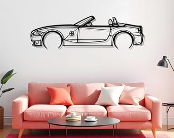 Z4M Roadster E85 Metal Car Silhouette For Sports Car Garage Decor