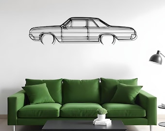 1965 F85 Coupe Metal Car Silhouette For Man Cave Decor