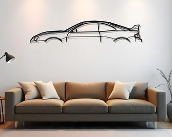 Celica Metal Car Silhouette For Classic Rally Garage Decor