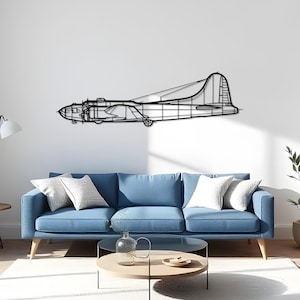 B-17 Man Cave Decor With Jet Wall Art, Aviation Gift For Travelers, Helicopter Gift, Gift For Co Pilot, Hangar Art Gift, Jet Art Collector