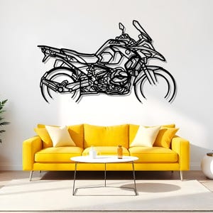 R1250 GSA Bold Biker Wall Art For Garage Decor, Motorcycle Silhouette For Rider&#39;s Room, Moto Man Gift, Classic Moto Gift, Motorbike Room