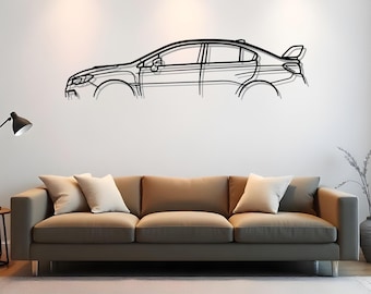 Impreza WRX STI VA Metal Car Silhouette For Rally Car Garage Decor