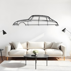 DS 1969 Metal Car Wall Art For Auto Lovers, Garage Wall Decoration, Gift For Car Addict, Auto Themed Gift, Gift For Husband, Mens Auto Gift
