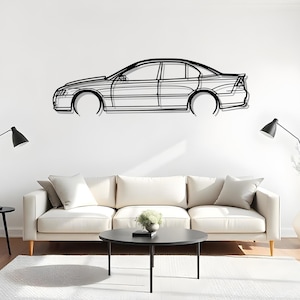 Commodore SS 2009 Detailed Bold Automotive Wall Art For Car Guy Cave, Metal Silhouette Gift For Men, Boyfriend Gift, Fast Car Decor