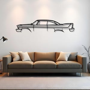 Fury 1958 Racing Car Wall Art For Auto Lovers, Garage Metal Decor, Silhouette Gift For Men, Garage Racer Art, Gift For Drivers