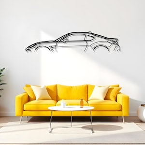 BRZ 2021 Sporty Garage Wall Art For Men, Metal Car Silhouette, Gift For Enthusiast Room, Bold Garage Decor, Fast Racer Gift, Garage Wall Art