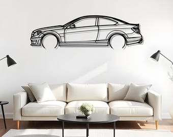C63 AMG Detaljerad Hemgaragedekor För Bilfanatiker, Metallväggkonstverk För Bilar, Present För Män, Bilsamlarpresent, Garagevibbar