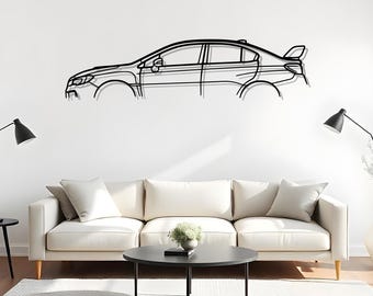 Impreza WRX STI VA Metal Car Silhouette For Garage Decor