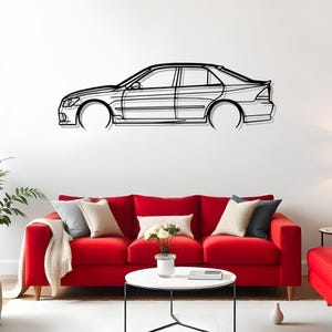 IS 300 2002 Detailed Gift For Car Fanatic, Metal Car Silhouette Wall Art For Garage Decor, Auto Cutout Gift, Auto Room Art, Auto Shop Art