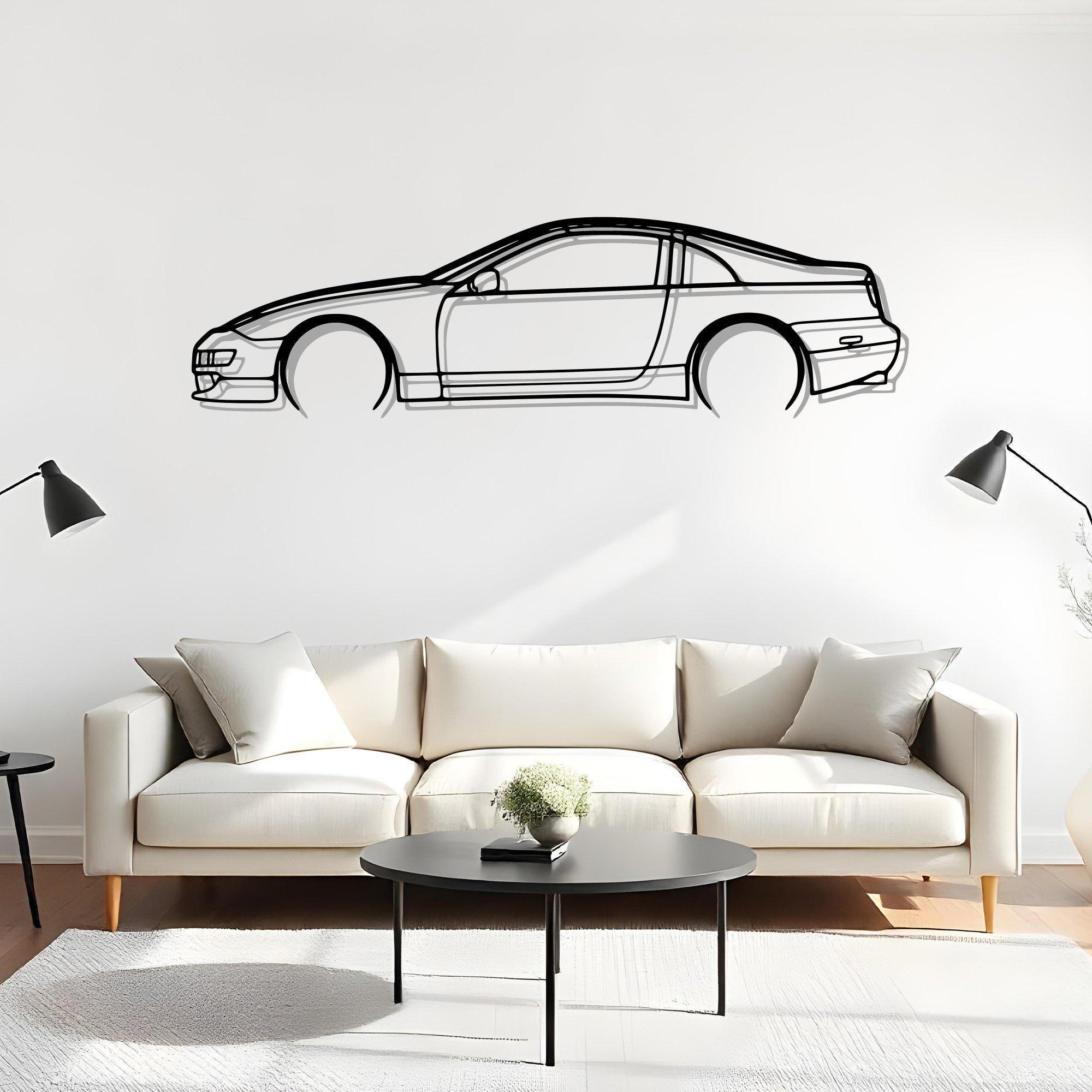 300ZX Detailed Bold Car Wall Art for Garage Decor, Automotive Gift