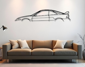 Integra Type R 1998 Garage Car Wall Art, Car Fan Gift Idea, Bold Silhouette Metal Artwork, Bold Car Design, Classic Car Gift
