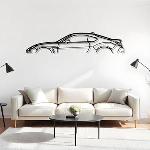 BRZ 2021 Garage Wall Art For Motorsport Addicts, Automotive Metal Gift For Men, Auto Cutout Gift, Auto Gift Idea, Car Silhouette