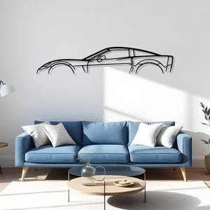 Corvette C6 Z06 Garage Car Lover Metal Wall Art, Automotive Silhouette Gift For Enthusiast, Mechanical Gift, Motorsport Decor