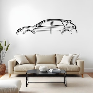 Impreza WRX STI GR Garage Car Wall Art For Driver Room, Silhouette Metal Decoration, Gift For Racer, Boyfriend Gift, Gift For Mechanic