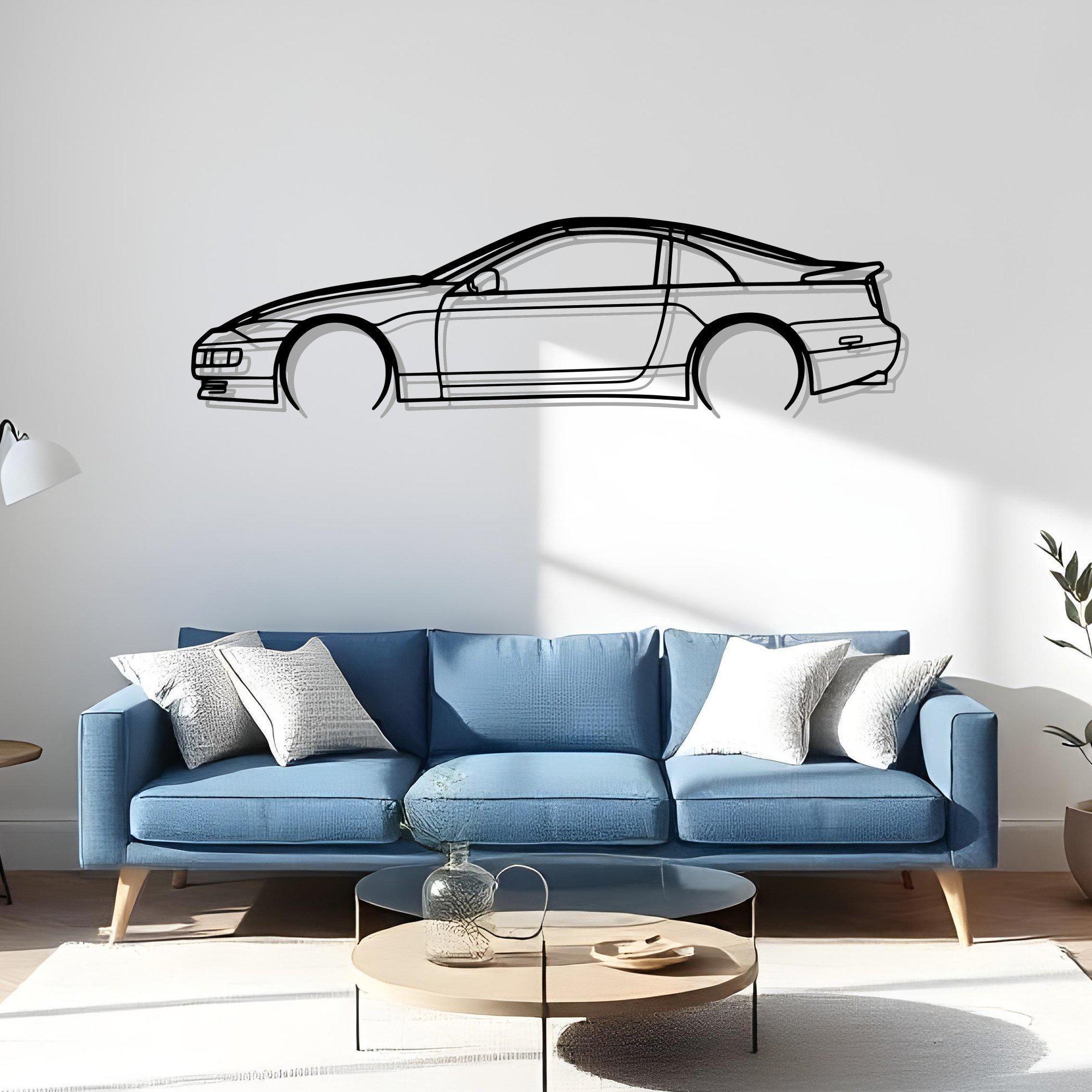 300ZX 1990 Detailed Garage Wall Art for Men, Car Enthusiast