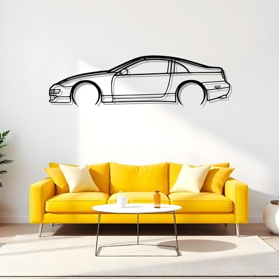 300ZX Detailed Bold Car Wall Art for Garage Decor