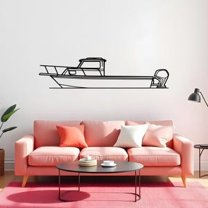 2520 Ocean House Wall Art With Yacht Accent, Gift For Nautical Style Lovers, Ocean Metal Sign, Captain Room Decor, Ship Cutout Gift
