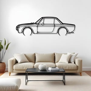 Fulvia 1970 Detailed Garage Wall Decor For Drivers, Car Silhouette Gift Idea, Metal Artwork, Car Collectors Wall, Garage Fan Art