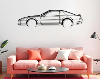 1984 Firebird Trans Am Metal Car Silhouette For Man Cave Decor