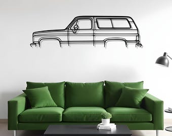 Blazer K5 Metal Car Silhouette For Man Cave Decor