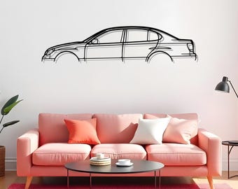 GS 300 2002 Garage Car Wall Art For Racing Lovers, Bold Silhouette Decor, Gift For Auto Fans, Driver Wall Panel, Garage Wall Art