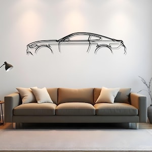 Mustang GT S550 Auto Collector Garage Wall Art, Metal Car Silhouette Gift For Drivers, Car Collector Gift, Metal Car Gift, Metal Car Panel