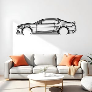 Car Silhouette Wall Art, Metal Wall Decor, Gift for Car Lovers ...