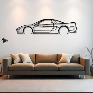 NSX 1991 Detailed Sport Car Wall Art For Car Enthusiasts, Garage Room Decor, Bold Metal Silhouette, Car Gifts For Him, Car Silhouette