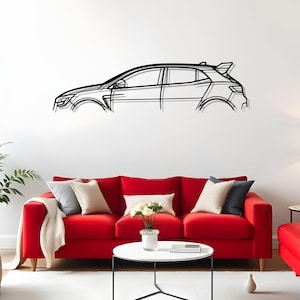 Megane RS 2019 Car Enthusiast Garage Wall Art, Silhouette Metal Decoration, Gift For Men, Auto Man Cave, Gift For Racer, Home Garage Art