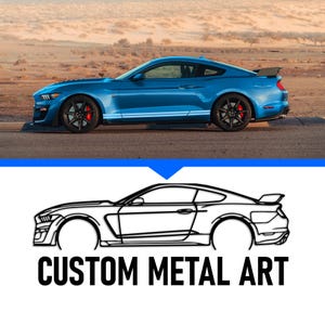 Custom Car Silhouette Wall Art, Personalized Garage Art For Him, Metal Car Lover Gift Idea, Driver Gift, Dad Gift, Boyfriend Gift