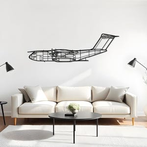A400M Atlas Metal Wall Art For Jet Pilots, Aviation Garage Silhouette Gift, Jet Fighter Gift, Airplane Hangar Art, Airplane Metal Art