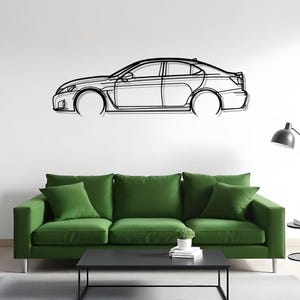 ISF 2011 Detailed Car Silhouette Wall Art For Garage, Gift For Auto Addict, Metal Artwork For Him, Car Garage Style, Car Gifts For Him