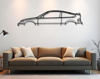 1991 CR-X Metal Car Silhouette For Garage Decor