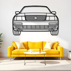 LS 400 Front Garage Auto Room Wall Art For Car Fans, Metal Silhouette Gift Idea, Auto Enthusiast, Driveway Wall Art, Fast Car Decor