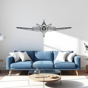 F6F Hellcat Front Pilot Gift Idea, Aviation Wall Art For Garage, Airplane Metal Decor, Gift For Air Fan, Pilot Room Decor