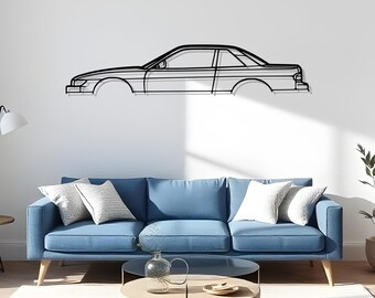 S13 240SX Metal Car Silhouette For Drift Garage Decor