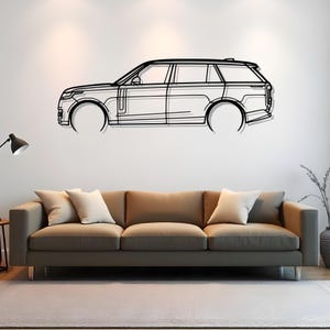 Land Range 2023 Detailed Man Cave Metal Wall Art For Car Collector, Garage Automotive Silhouette Gift, Auto Garage Sign, Auto Wall Display